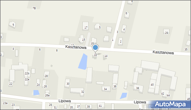 Mnichowice, Kasztanowa, 12, mapa Mnichowice