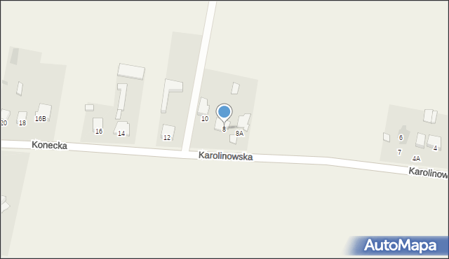 Modliszewice, Karolinowska, 8, mapa Modliszewice