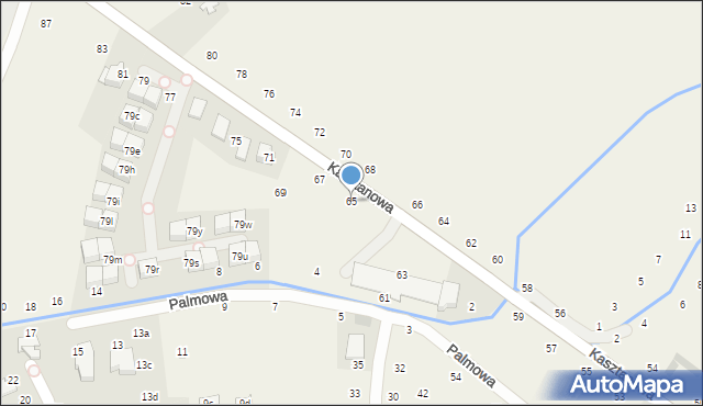 Modlniczka, Kasztanowa, 65, mapa Modlniczka