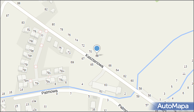 Modlniczka, Kasztanowa, 68, mapa Modlniczka