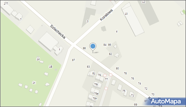 Modlniczka, Kasztanowa, 86, mapa Modlniczka