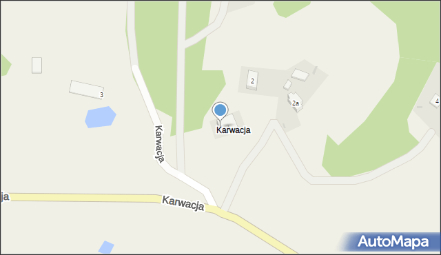 Mojusz, Karwacja, 4, mapa Mojusz