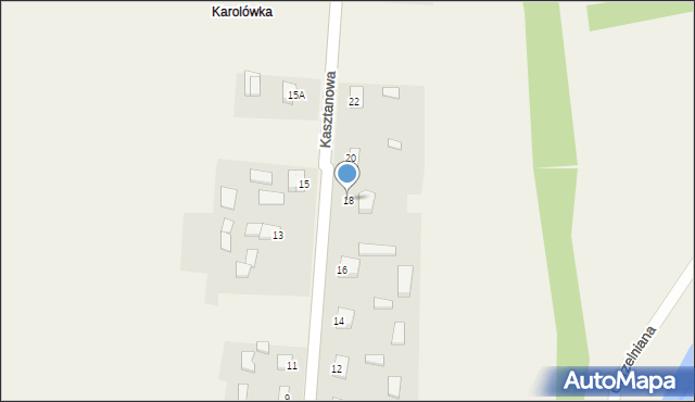 Motkowice, Kasztanowa, 18, mapa Motkowice