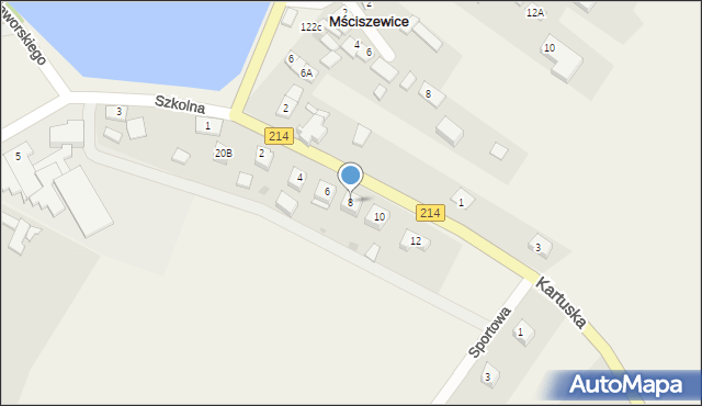 Mściszewice, Kartuska, 8, mapa Mściszewice