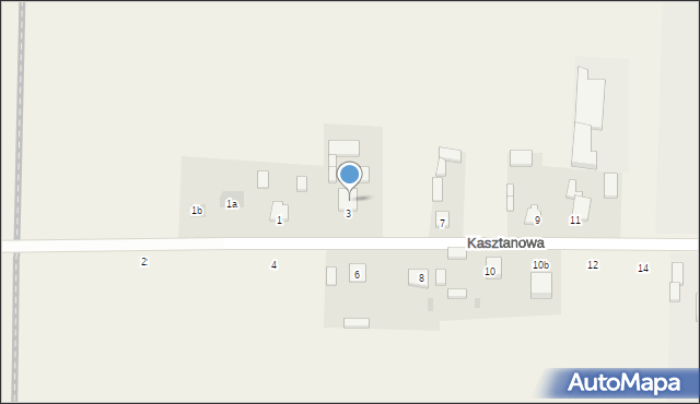 Mykanów, Kasztanowa, 5, mapa Mykanów