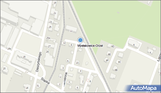 Mysłakowice, Kamienna, 7, mapa Mysłakowice