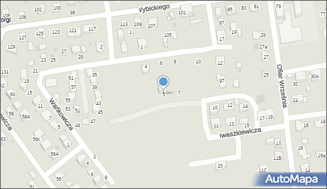 Mysłowice, Kantora Tadeusza, 5, mapa Mysłowice