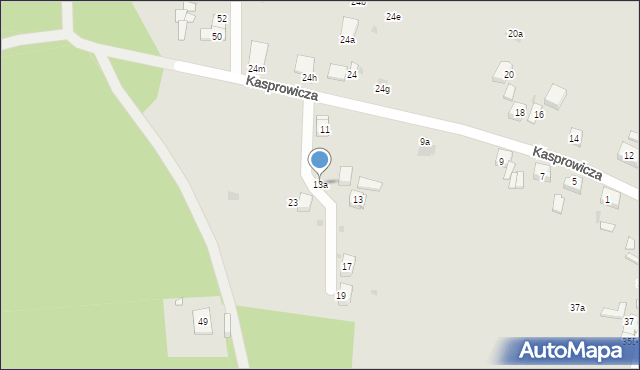 Mysłowice, Kasprowicza Jana, 13a, mapa Mysłowice