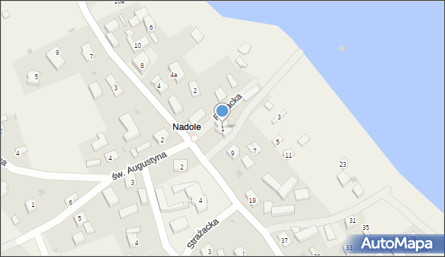 Nadole, Kaszubska, 1, mapa Nadole