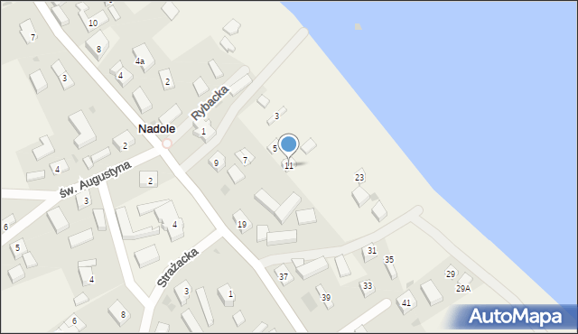 Nadole, Kaszubska, 11, mapa Nadole