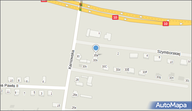 Nakło nad Notecią, Karnowska, 30a, mapa Nakło nad Notecią