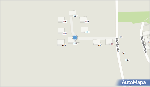 Nałęczów, Kamieniak, 11B, mapa Nałęczów