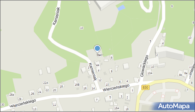 Nałęczów, Kamieniak, 8, mapa Nałęczów