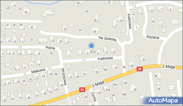 Namysłów, Kalinowa, 7, mapa Namysłów