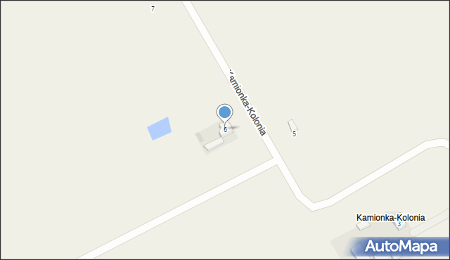 Nieborzyn, Kamionka-Kolonia, 6, mapa Nieborzyn