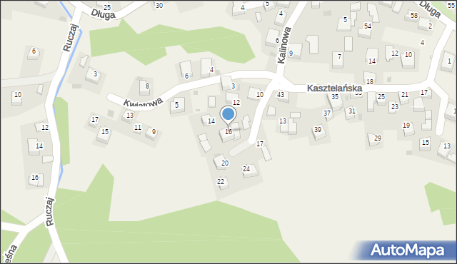 Nielepice, Kalinowa, 16, mapa Nielepice