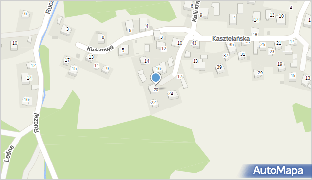 Nielepice, Kalinowa, 20, mapa Nielepice