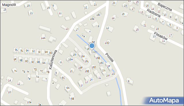 Niepołomice, Kasztanowa, 16A, mapa Niepołomice