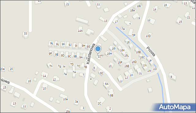 Niepołomice, Kasztanowa, 8, mapa Niepołomice