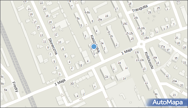 Nowa Sól, Kaszubska, 1, mapa Nowa Sól