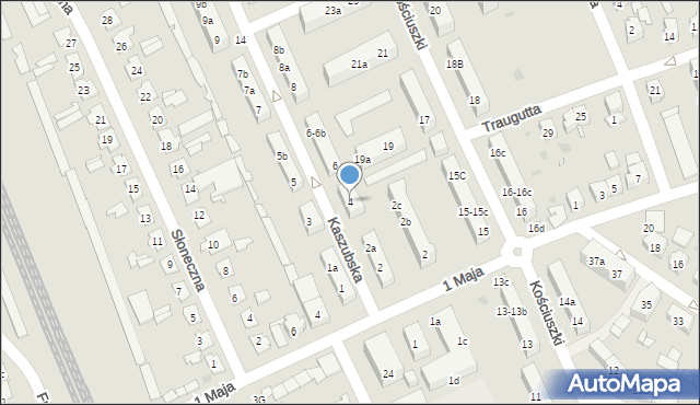 Nowa Sól, Kaszubska, 4, mapa Nowa Sól