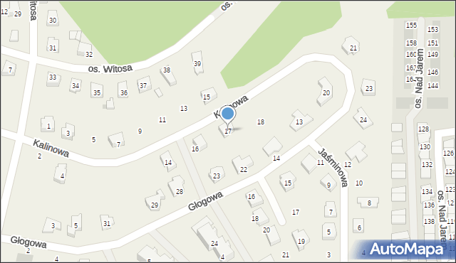 Nowa Wieś Rzeczna, Kalinowa, 17, mapa Nowa Wieś Rzeczna
