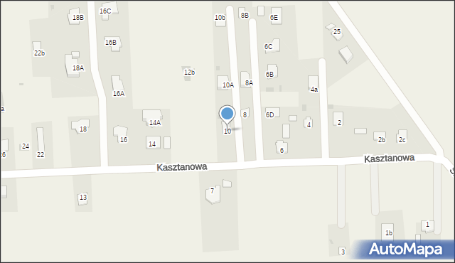 Nowy Krępiec, Kasztanowa, 10, mapa Nowy Krępiec
