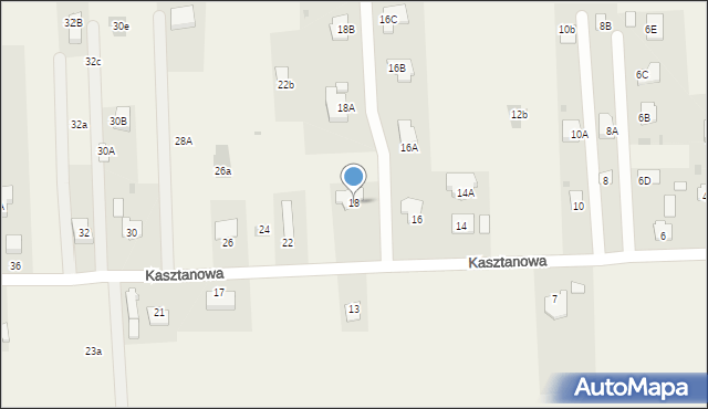 Nowy Krępiec, Kasztanowa, 18, mapa Nowy Krępiec