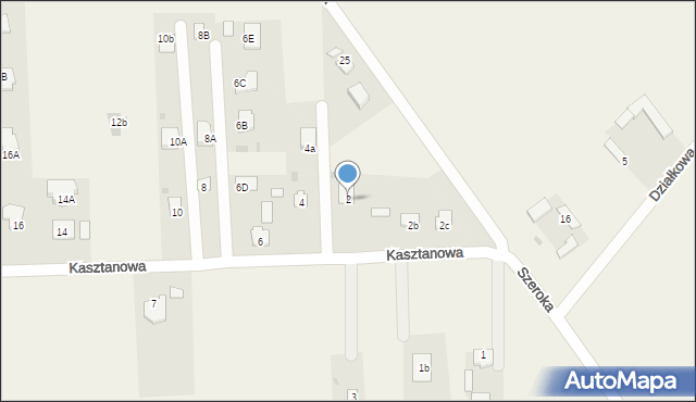 Nowy Krępiec, Kasztanowa, 2, mapa Nowy Krępiec