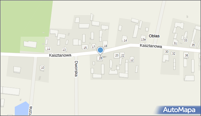 Oblas, Kasztanowa, 16, mapa Oblas