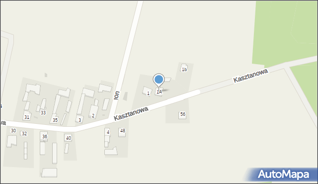 Oblas, Kasztanowa, 1A, mapa Oblas