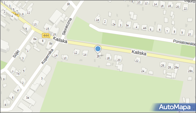 Odolanów, Kaliska, 16, mapa Odolanów