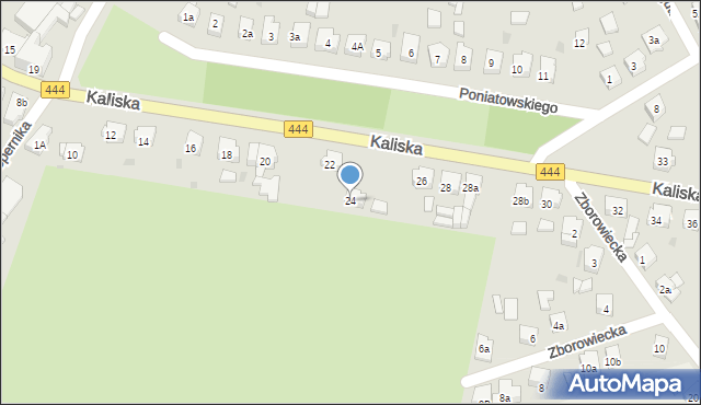 Odolanów, Kaliska, 24, mapa Odolanów