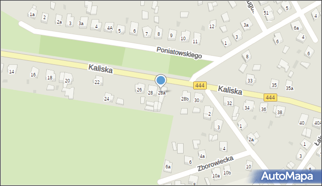 Odolanów, Kaliska, 28a, mapa Odolanów