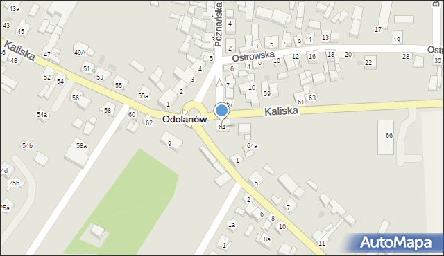 Odolanów, Kaliska, 64, mapa Odolanów