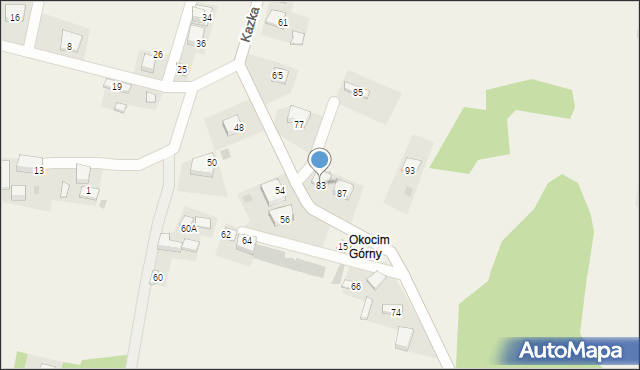 Okocim, Kazka Fr., ks., 83, mapa Okocim