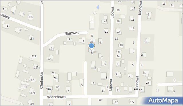 Okszów, Kasztanowa, 6, mapa Okszów