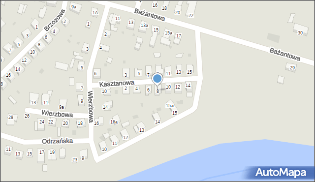 Oława, Kasztanowa, 8, mapa Oława