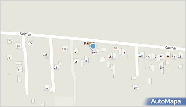 Olkusz, Kamyk, 17, mapa Olkusz