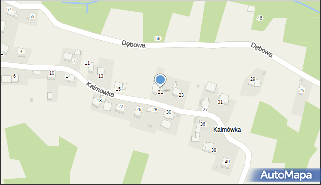 Olszowice, Kaimówka, 21, mapa Olszowice