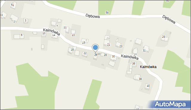 Olszowice, Kaimówka, 26, mapa Olszowice