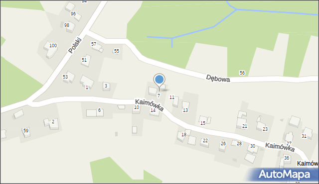 Olszowice, Kaimówka, 9, mapa Olszowice