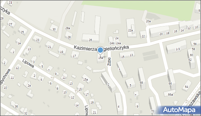 Olsztyn, Kazimierza Jagiellończyka, 15a, mapa Olsztyna