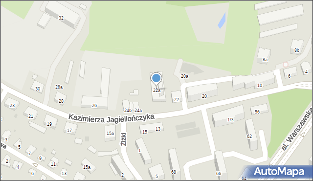 Olsztyn, Kazimierza Jagiellończyka, 22a, mapa Olsztyna