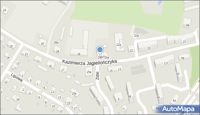 Olsztyn, Kazimierza Jagiellończyka, 24b, mapa Olsztyna