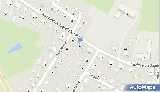 Olsztyn, Kazimierza Jagiellończyka, 27, mapa Olsztyna