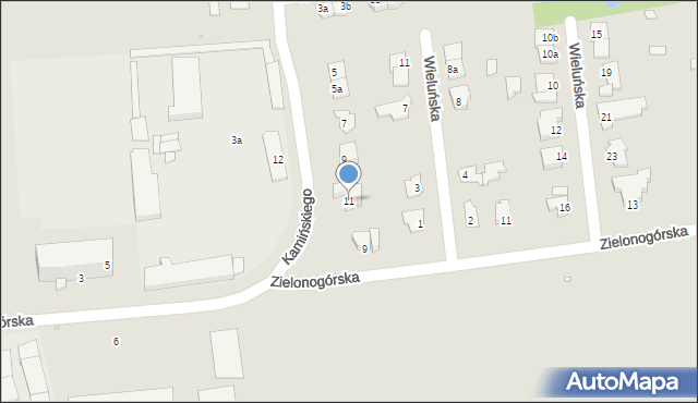 Opole, Kamińskiego Aleksandra, hm., 11, mapa Opola