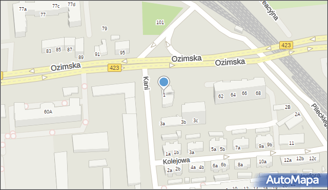 Opole, Kani Jakuba, 1, mapa Opola