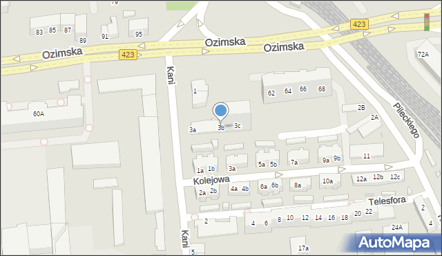 Opole, Kani Jakuba, 3b, mapa Opola