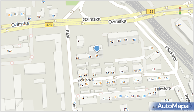 Opole, Kani Jakuba, 3c, mapa Opola